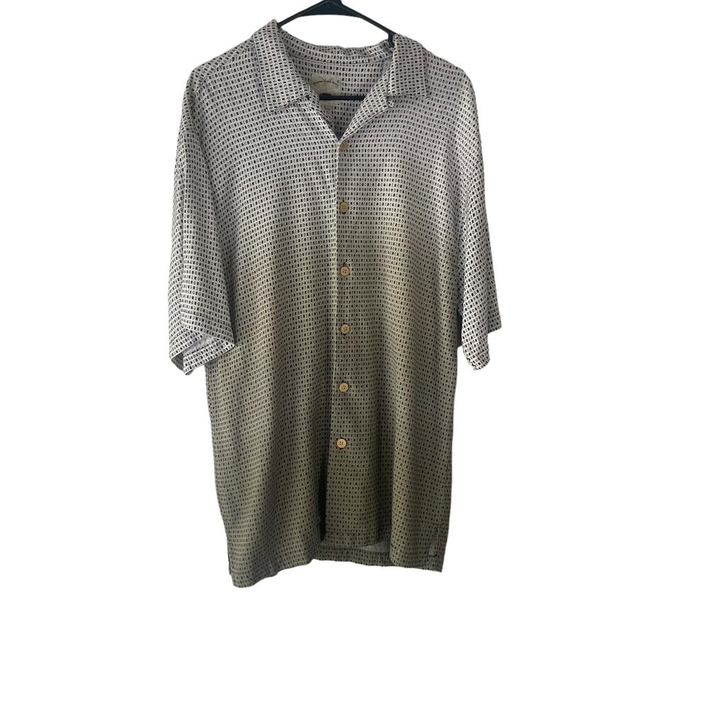Original Island Sport Vintage 90s Men's Size Large Ombre Brown Button Up‎